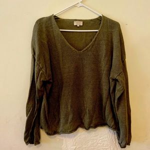 Boxy cotton sweater khaki green by Jigsaw